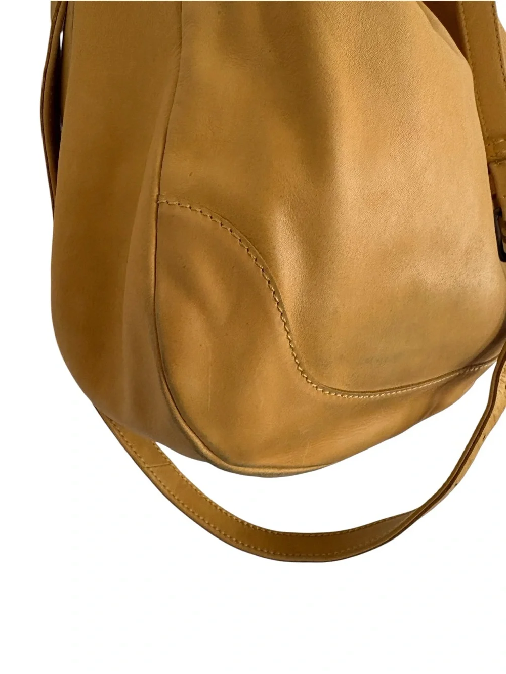 Frye Melissa Yellow Leather Large Hobo Bag